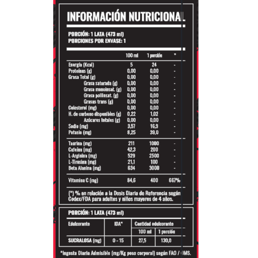 Bebida Strong Energy Turbo Strongest - Flavor Shock - Imagen 2